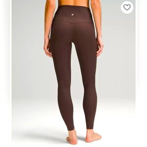 Lululemon Align High-Rise Ribbed Leggings inseam 28”Size 4 Espresso color